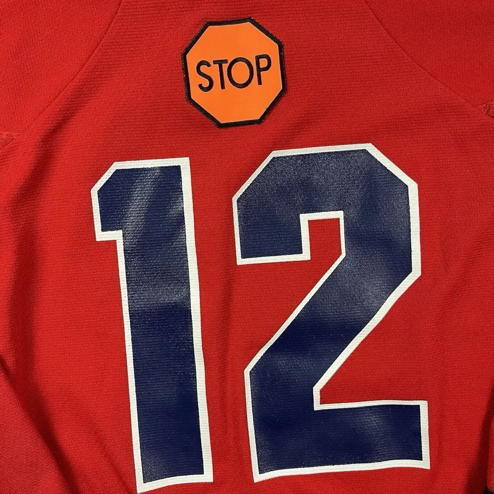 St Francis Saints Hockey Jersey Minnesota High School MN Athletic Knit Sz M‎